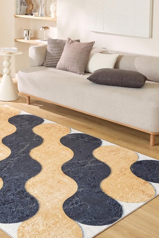 Tapis Stampa - Jaune et bleu