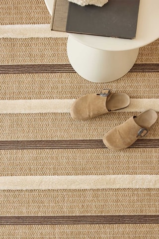 Tapis Palma - Beige et blanc