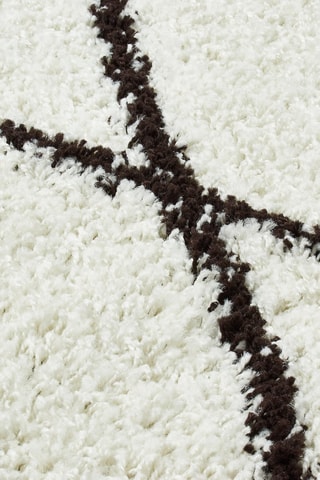 Tapis Shaggy Asma - Crème et noir