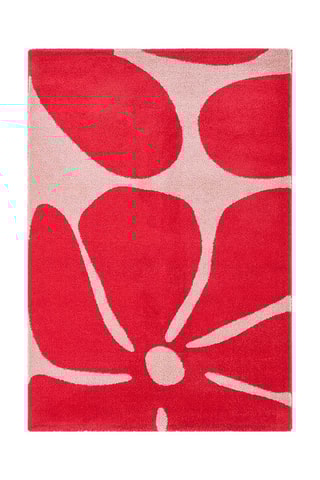 Tapis Groovy - Rouge et blanc