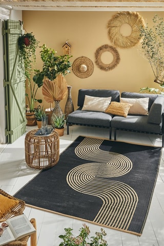 Tapis Capri - Noir et beige