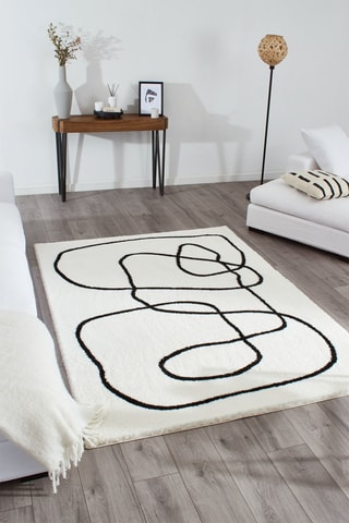 Tapis Lasso - Blanc et noir