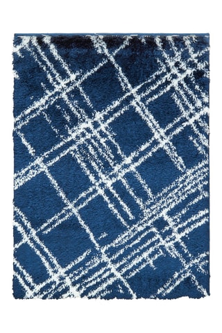 Tapis Oslo Bleu et blanc
