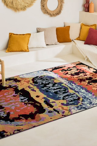 Tapis Garden - Beige et rouge