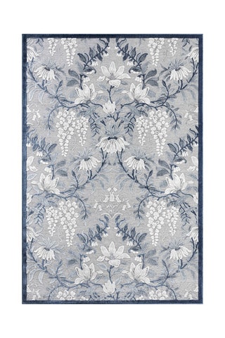 Tapis Garden - Gris et bleu