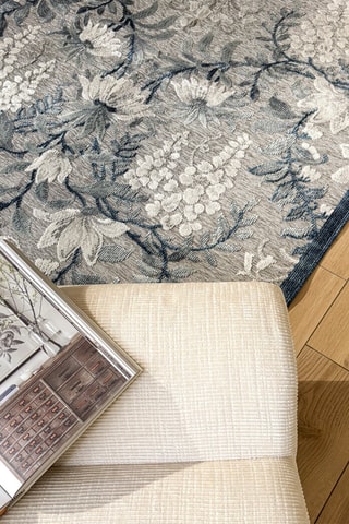 Tapis Garden - Gris et bleu