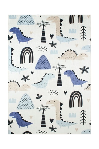 Tapis Happy 740 - Blanc et bleu