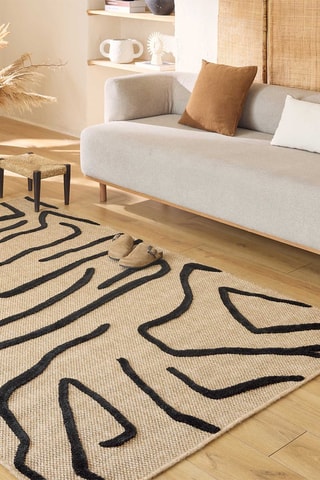 Tapis PalmaBeige et noir
