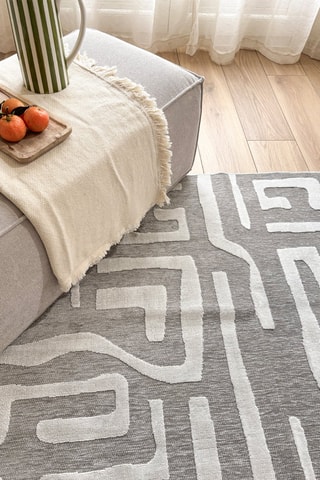 Tapis Garden - Gris et blanc