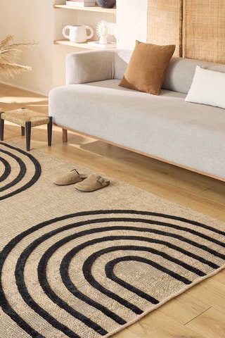 Tapis PalmaBeige et noir