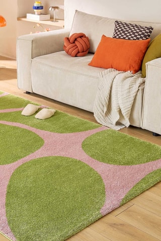 Tapis Groovy - Vert et violet