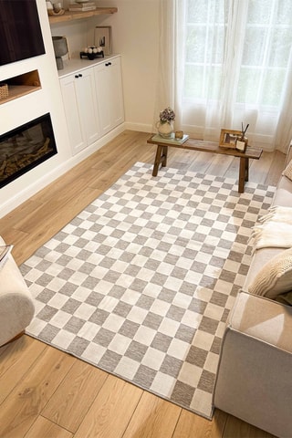 Tapis Garden - Gris et blanc