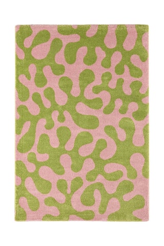 Tapis Groovy - Vert et rose