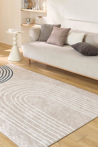 Tapis Grege - Beige et blanc
