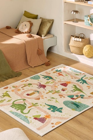 Tapis Happy - Beige et vert