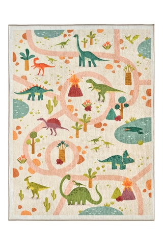 Tapis Happy - Beige et vert