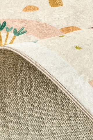 Tapis Happy - Beige et vert