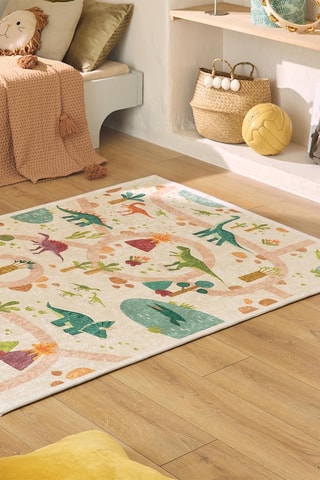 Tapis Happy - Beige et vert