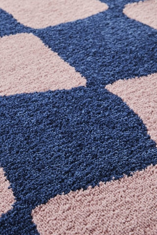 Tapis Groovy - Rose et bleu