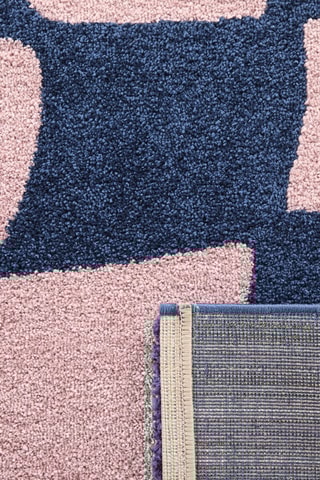 Tapis Groovy - Rose et bleu