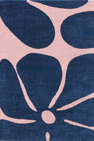 Tapis Groovy - Rose et bleu