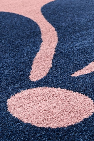 Tapis Groovy - Rose et bleu