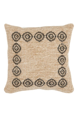 Housse de coussin Nature 8868 - Noir et beige - 50 x 50 cm