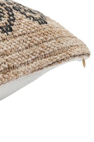 Housse de coussin Nature 8868 - Noir et beige - 50 x 50 cm