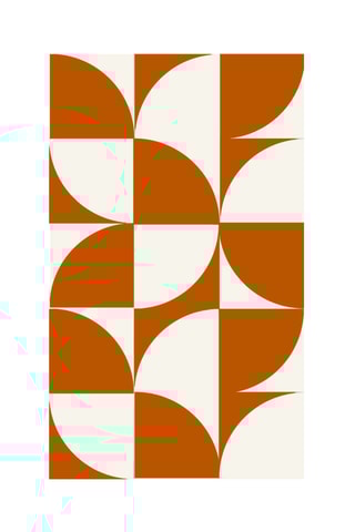 Tapis Azulejo - Terracotta