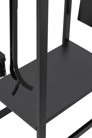 Range-bûches vertical et ses accessoires - Noir