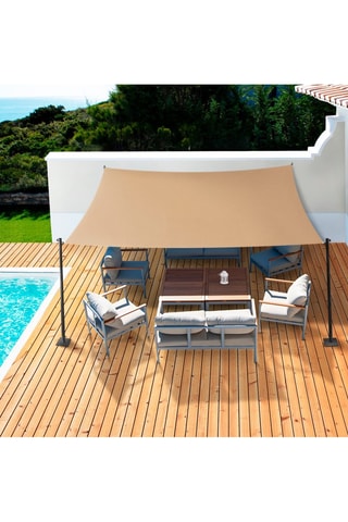 Voile d'ombrage rectangulaire - 4 x 3 m