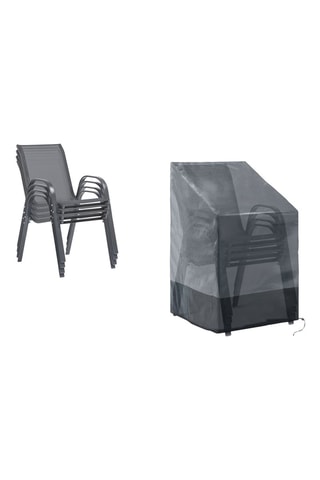 Housse de protection pour chaises  - Gris et noir