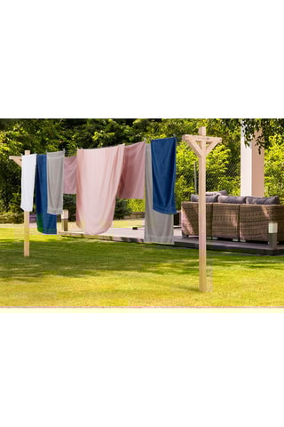 Etendoir à linge en pin canadien - 12 m