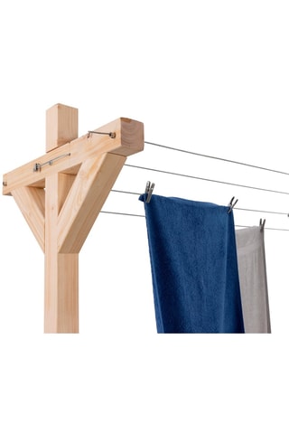 Etendoir à linge en pin canadien - 12 m