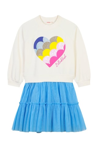 Vestido efecto doble prenda - Blanco - Billieblush