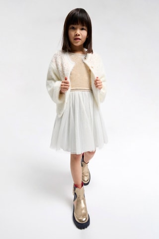 Vestido bimateria - Dorado - Billieblush