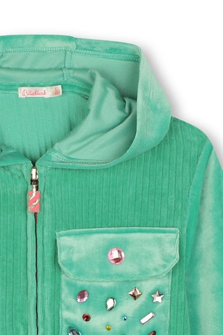 Sudadera de terciopelo - Verde claro - Billieblush