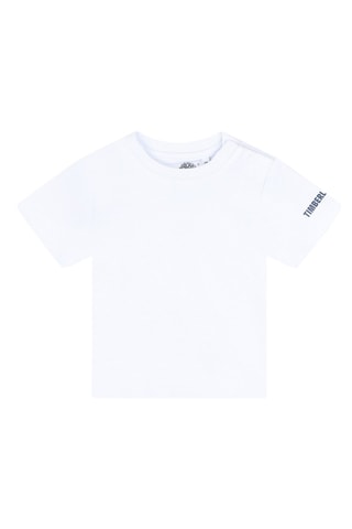 Peto y camiseta de algodón orgánico - Azul y blanco - Timberland