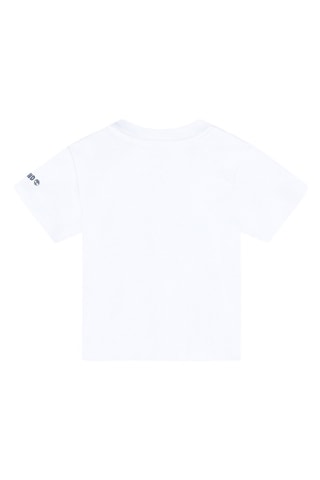 Peto y camiseta de algodón orgánico - Azul y blanco - Timberland