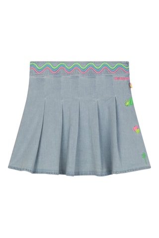 Falda plisada - Azul