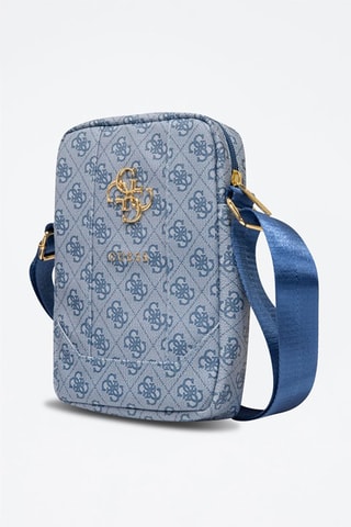 Bolsa a tiracolo 8” 4G - Azul e dourado