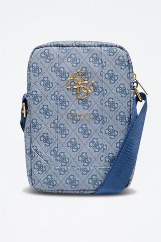 Bolsa a tiracolo 8” 4G - Azul e dourado