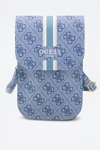 Mala a tiracolo Stripe 4G - Branco e azul