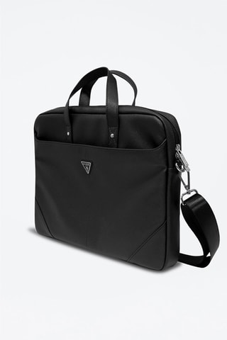 Pasta de computador Saffiano - Preto