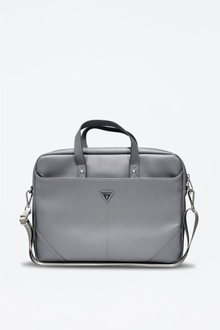 Pasta para portátil Saffiano - Cinzento