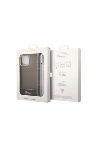 Cover Colors con cinghia con perline per iPhone 14 Pro Max - Nero translucido - Guess