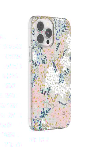 Capa Multi Floral para iPhone 12 Pro Max e iPhone 13 Pro Max - Rosa e azul - Kate Spade