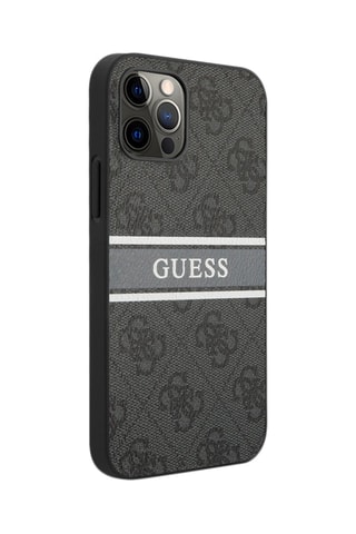 Capa iPhone 12 Pro Max Stripe - Cinzento - Guess
