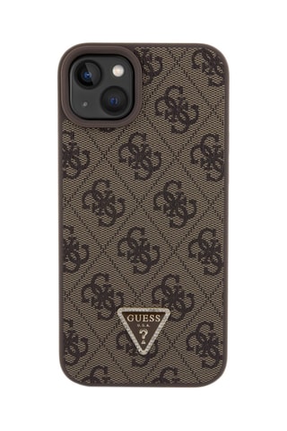 Cover Triangle Strass 4G per iPhone 15 Plus - Marrone - Guess