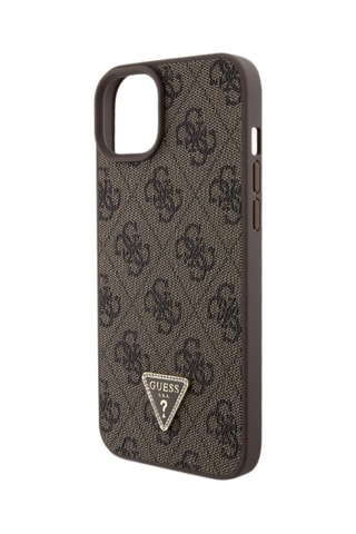 Cover Triangle Strass 4G per iPhone 15 Plus - Marrone - Guess